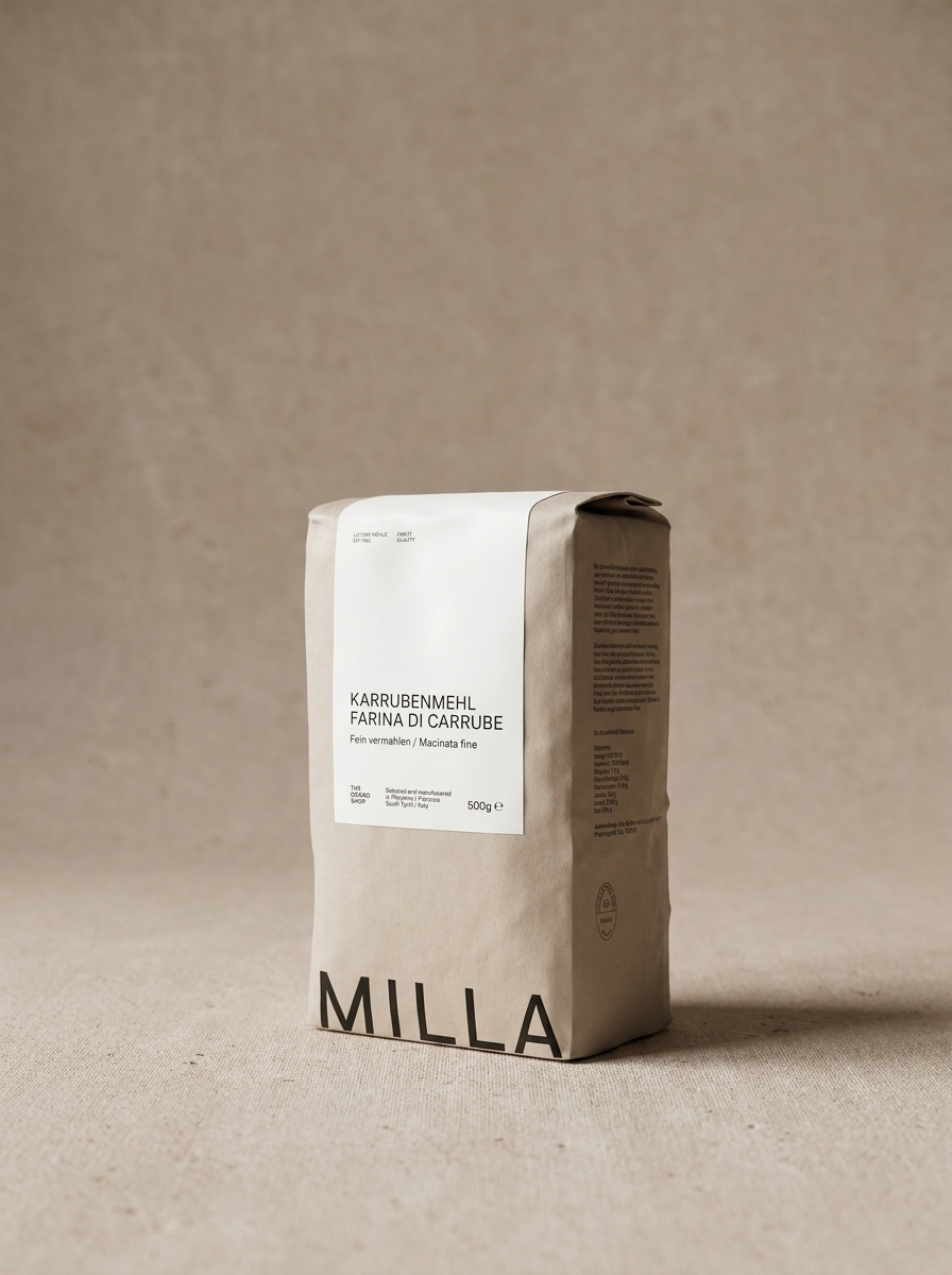 MILLA Karrubenmehl 500 g Beutel – Farina di carrube