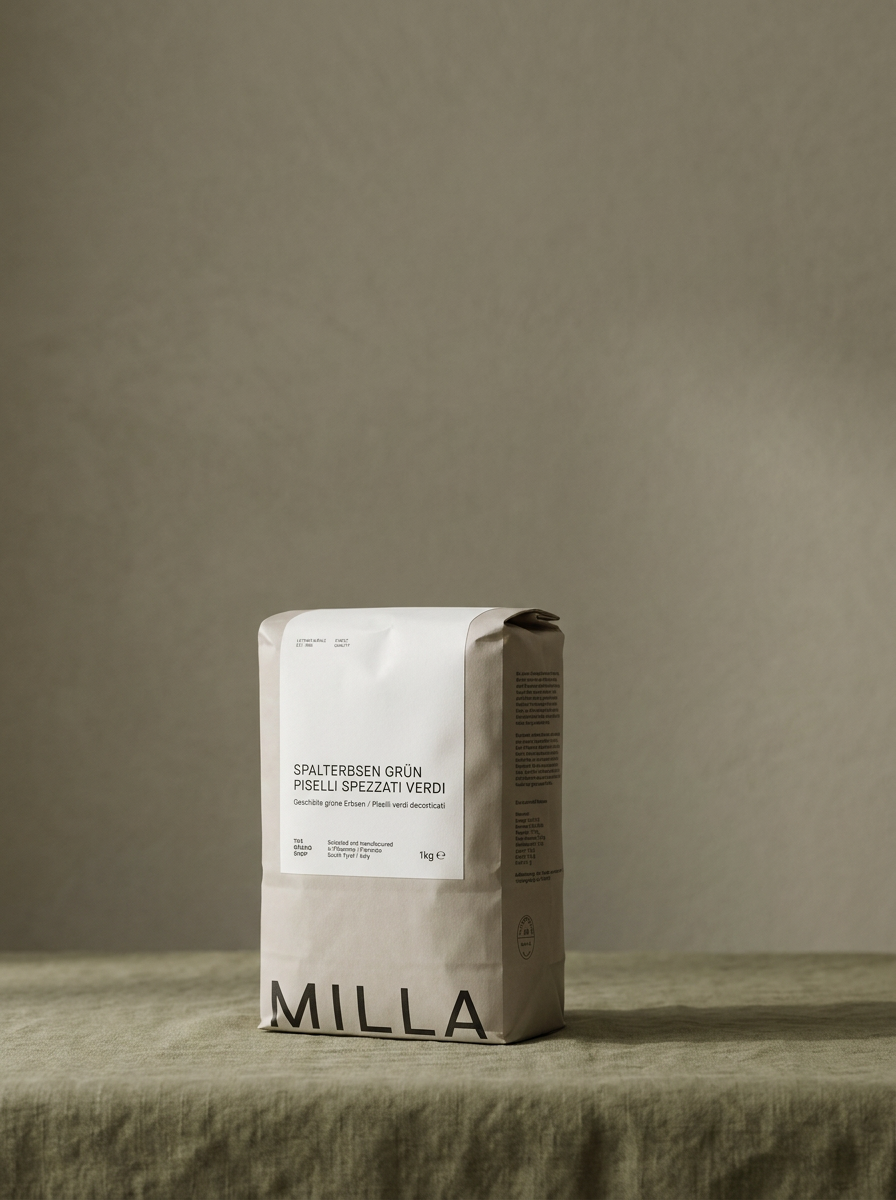 MILLA Papierbeutel Spalterbsen grün 1 kg