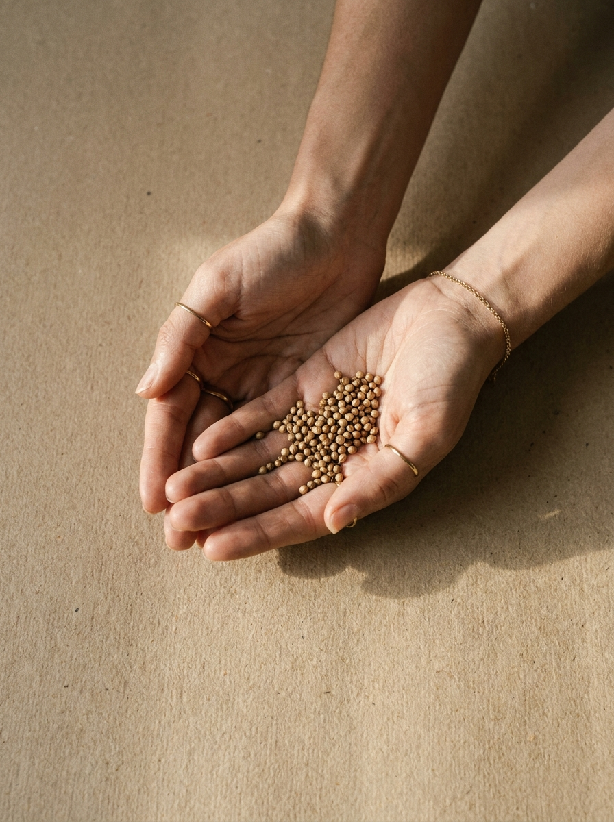 Koriander in der Hand – editorial