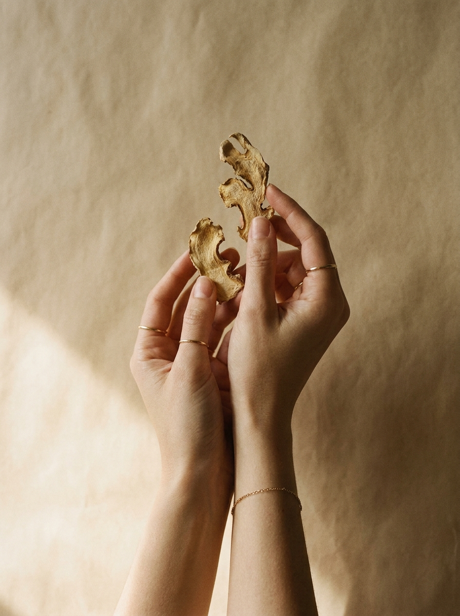 Ingwer Natur in der Hand – editorial
