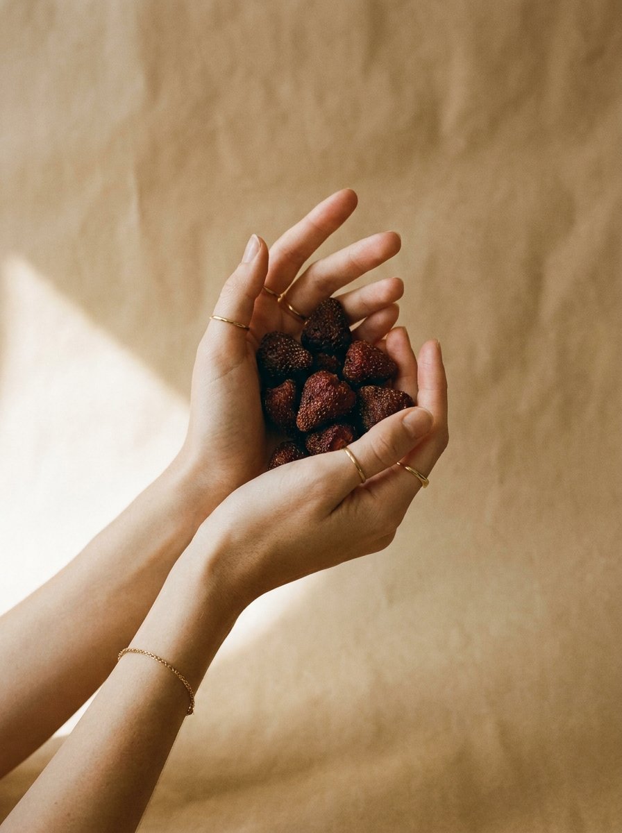 Erdbeeren in der Hand – editorial