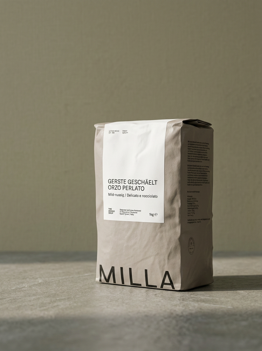 MILLA Gerste geschält 1 kg Papierbeutel