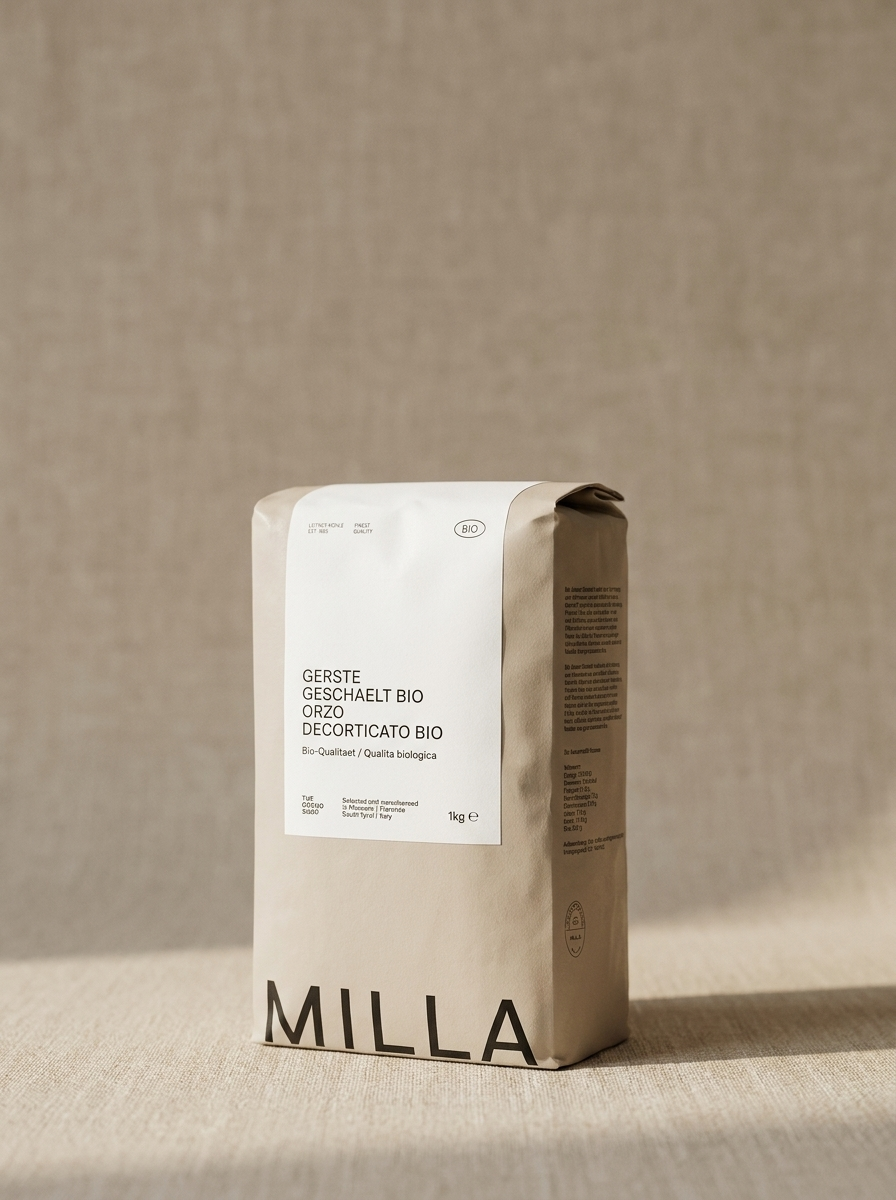 MILLA Gerste geschält Bio 1 kg Papierbeutel