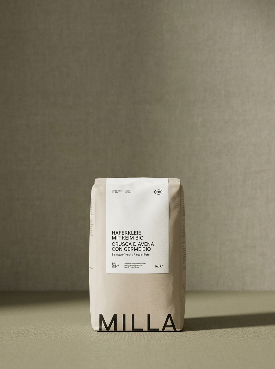 MILLA Haferkleie mit Keim Bio 1 kg Papierbeutel