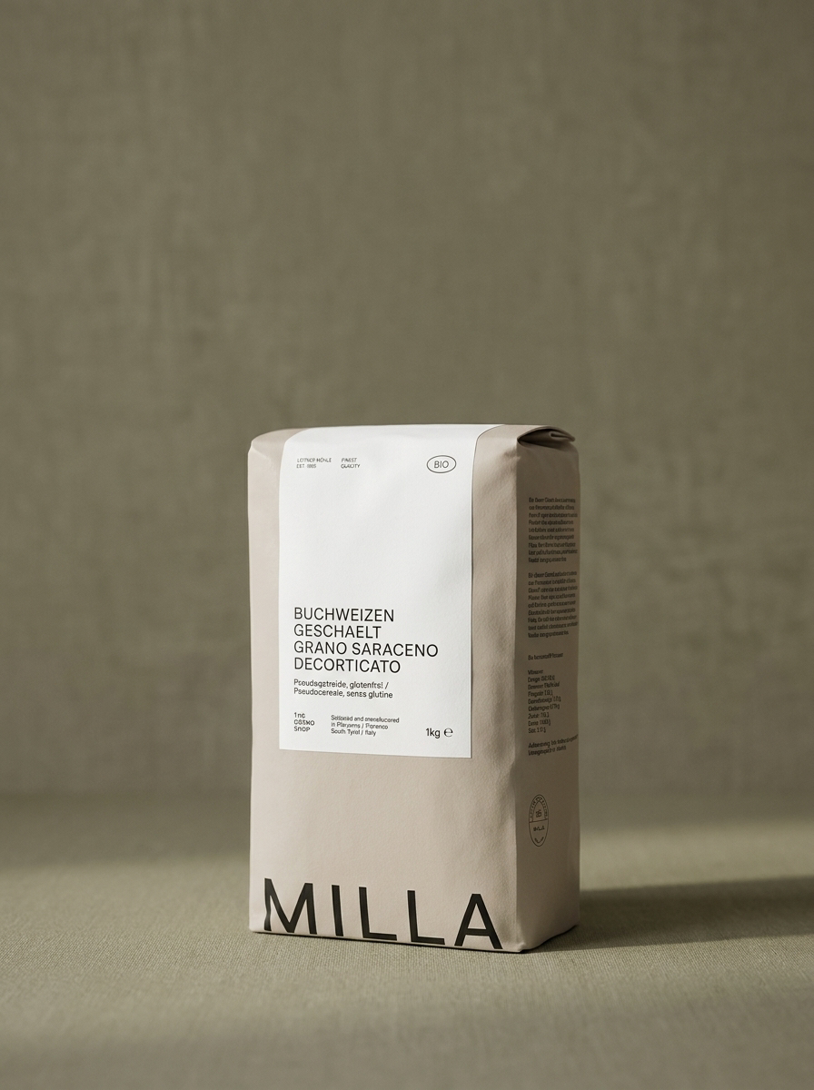 MILLA Buchweizen geschält Bio 1 kg Papierbeutel