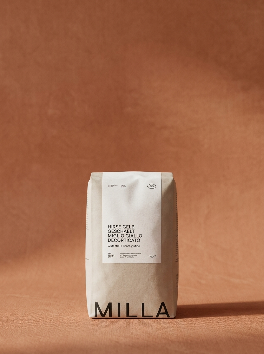 MILLA Hirse gelb geschält Bio 1 kg Papierbeutel