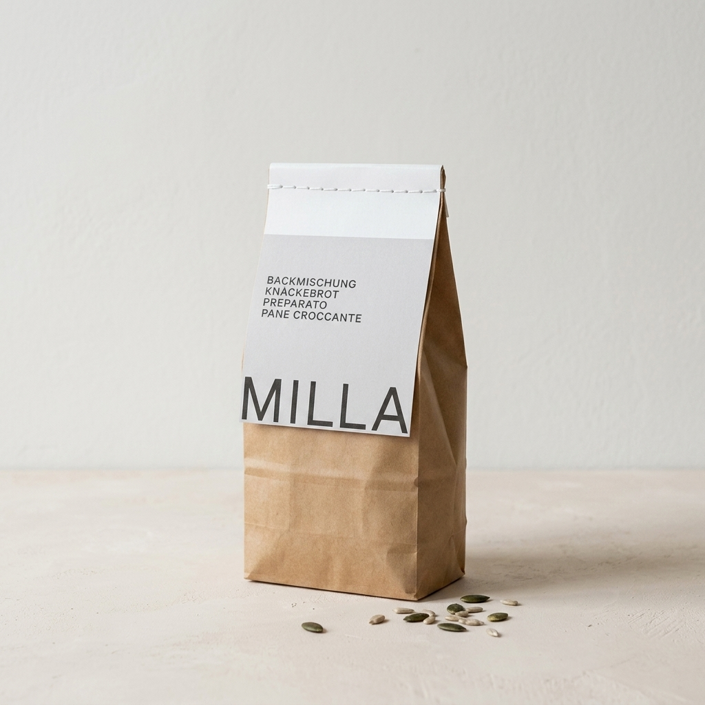 MILLA Backmischung Knäckebrot 400 g im braunen Kraftpapierbeutel