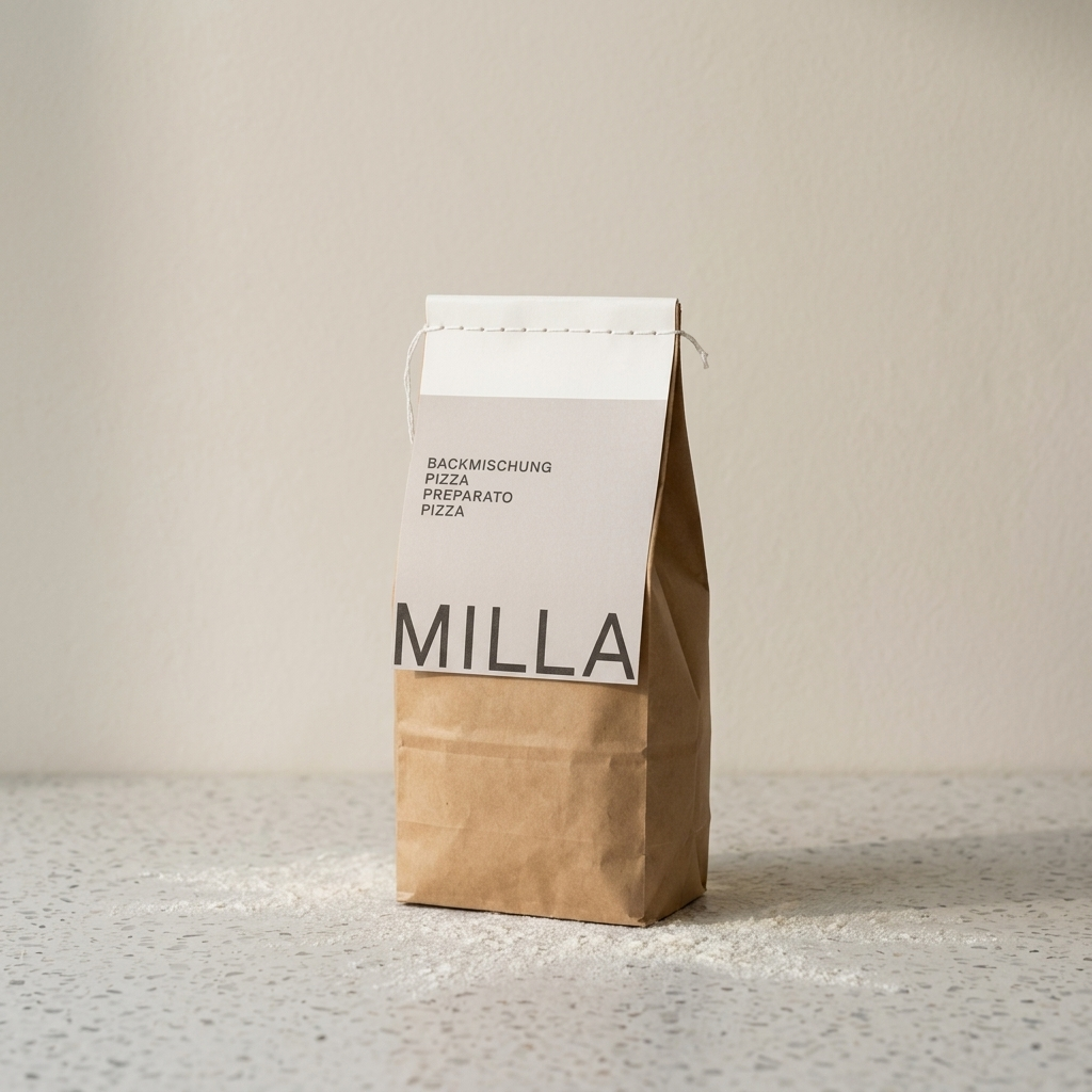 MILLA Backmischung Pizza 520 g im braunen Kraftpapierbeutel