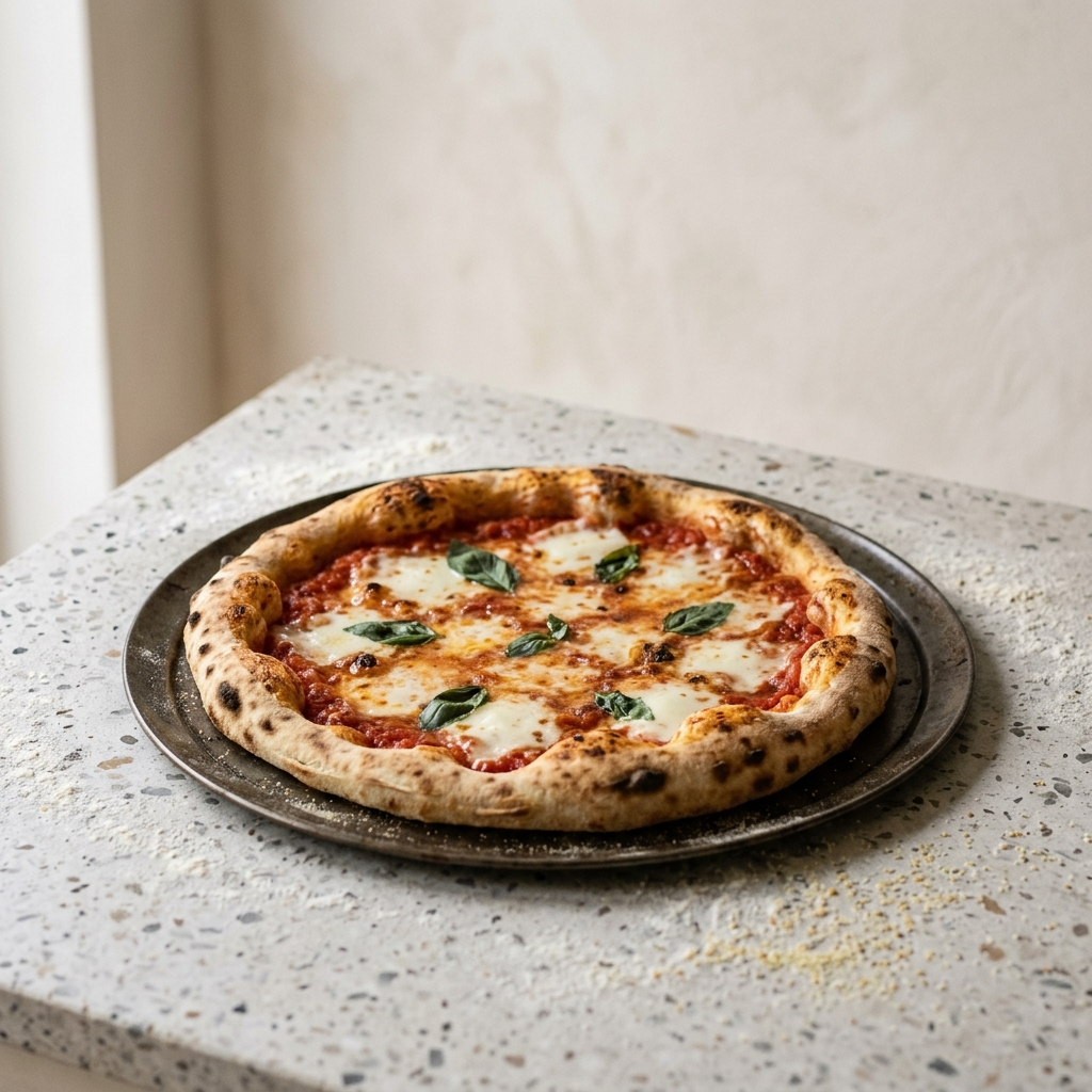Fertig gebackene Pizza aus der MILLA Backmischung