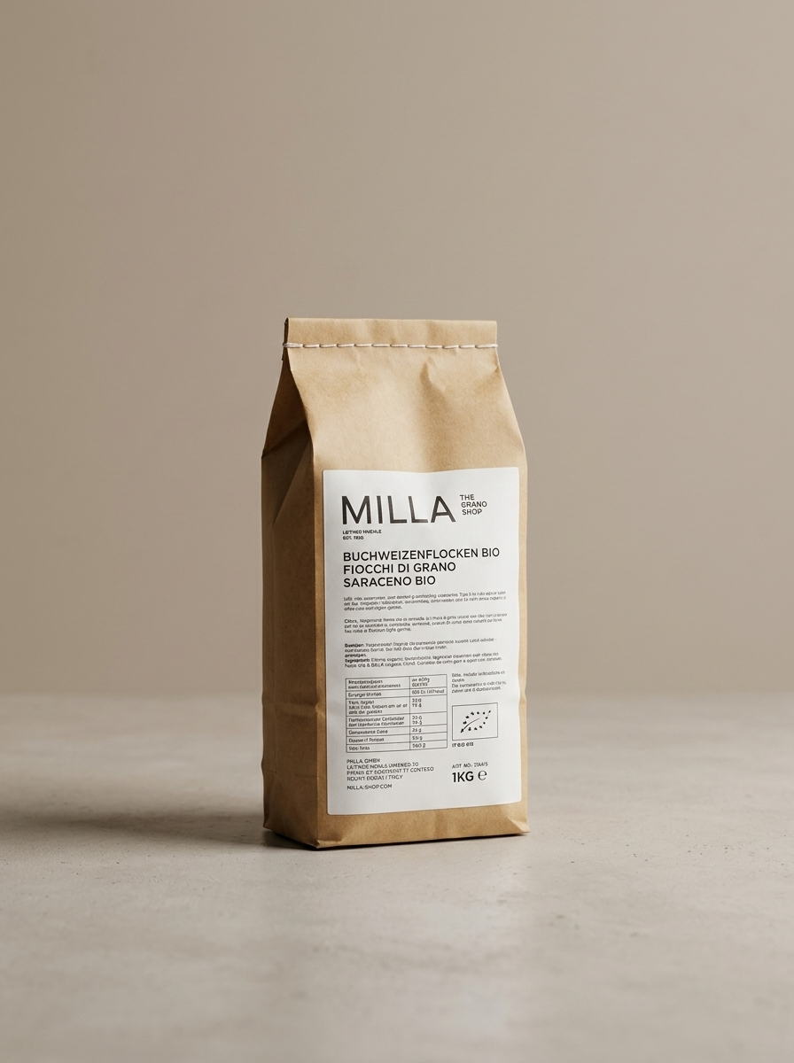 MILLA Buchweizenflocken Bio 1 kg Papierbeutel