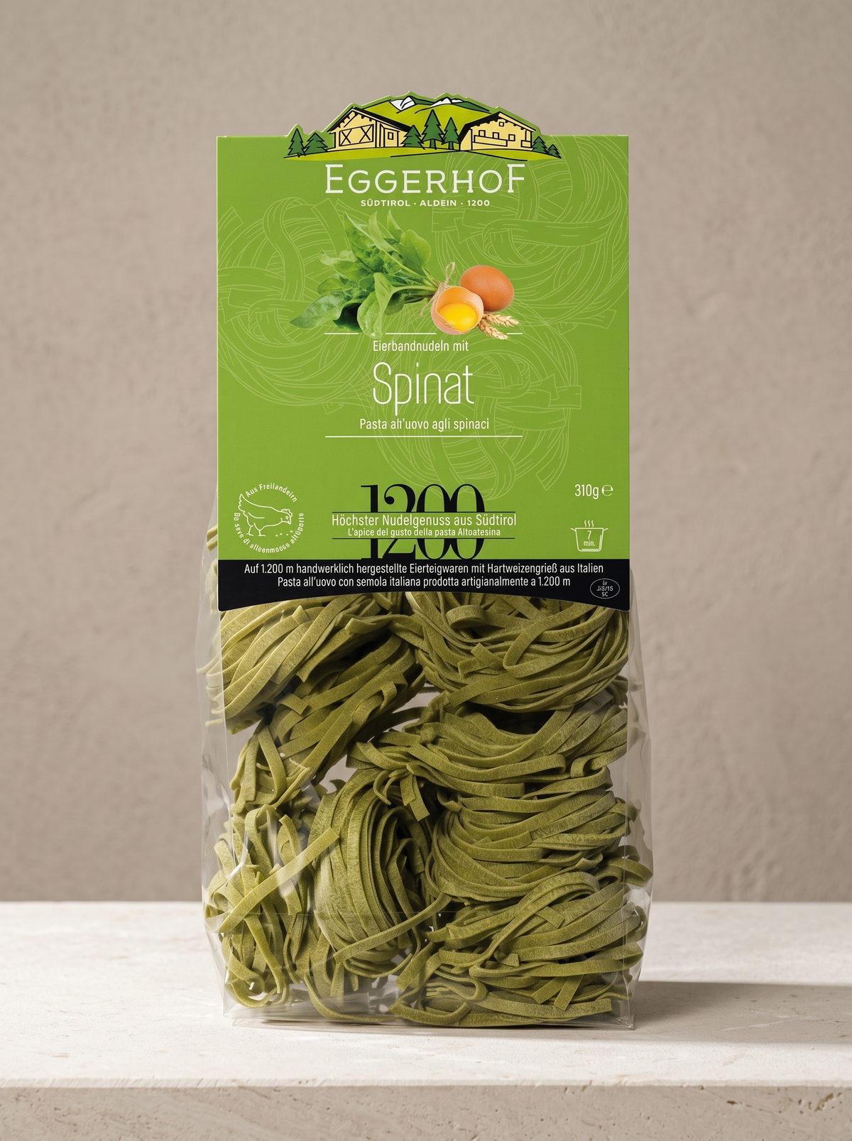 Eierbandnudeln Spinat Eggerhof 310 g