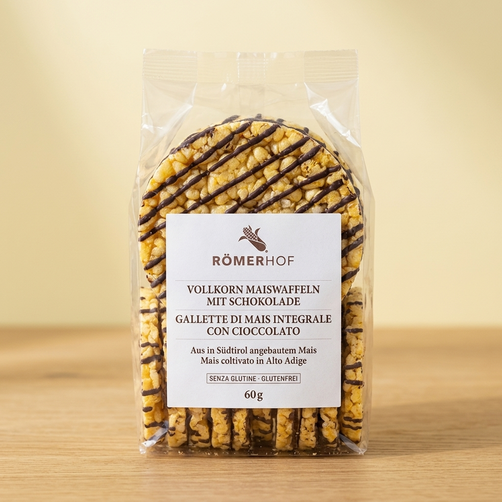 Vollkornmaiswaffeln mit Schokolade 60 g Römerhof