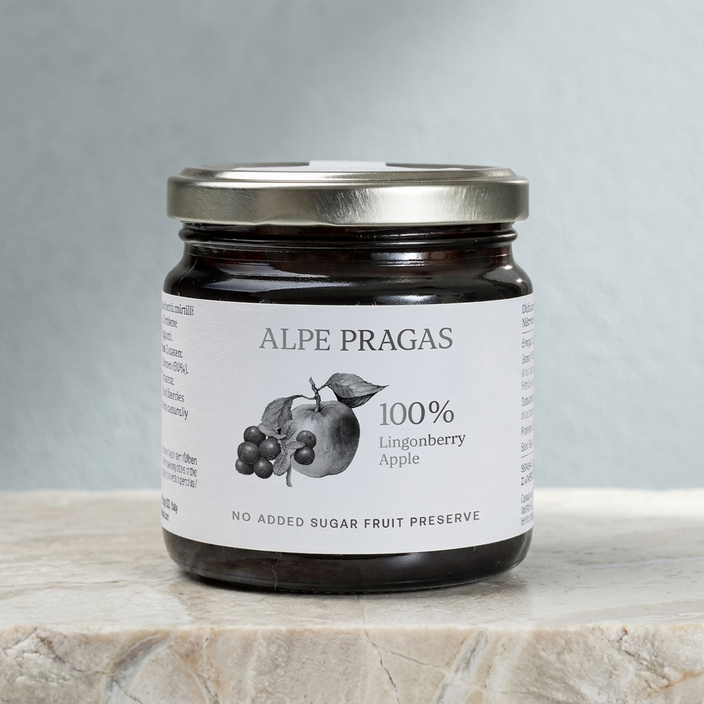 Fruchtaufstrich Preiselbeere-Apfel 100 % 200 g Alpe Pragas