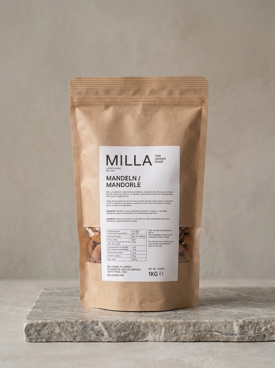 MILLA Mandeln 1 kg Standbodenbeutel