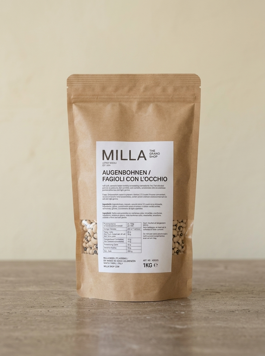 Augenbohnen 1 kg - MILLA Standbodenbeutel