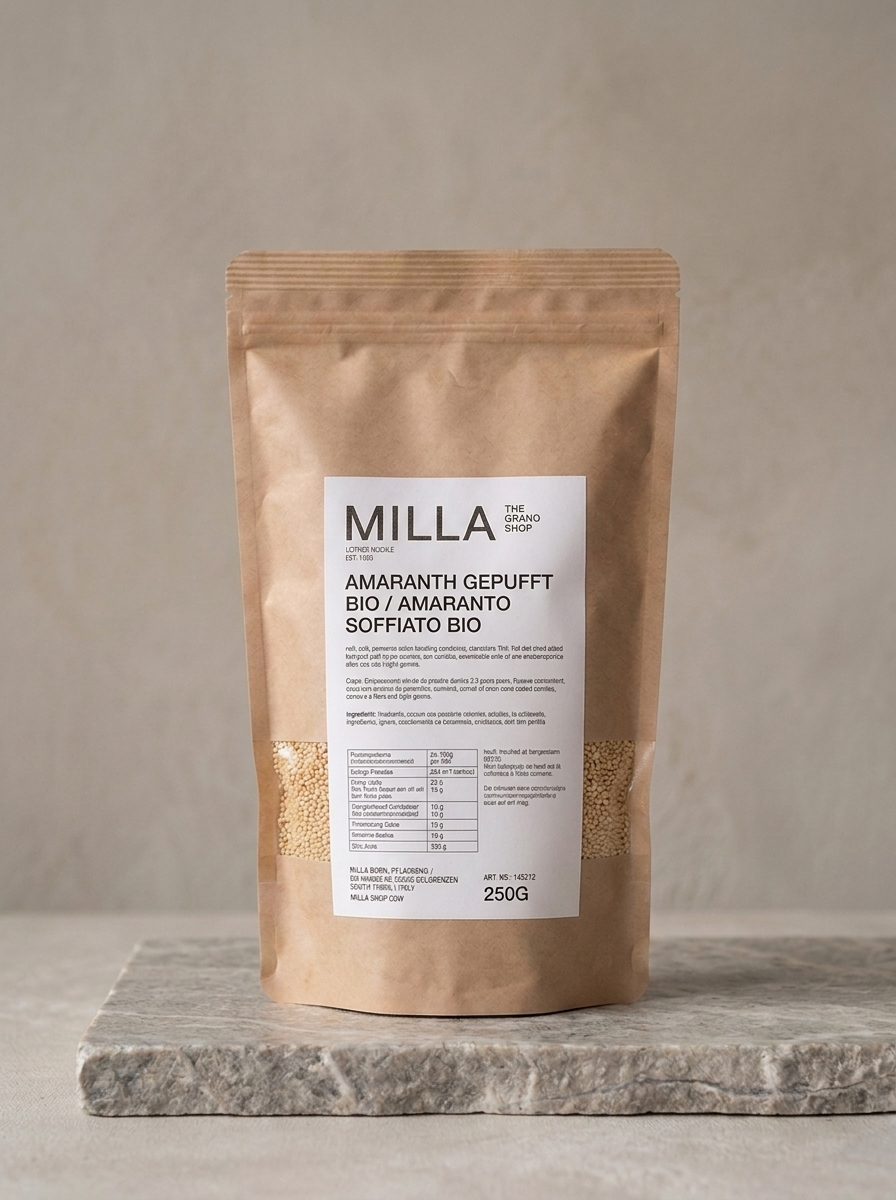 Amaranth gepufft Bio 250 g - MILLA Standbodenbeutel