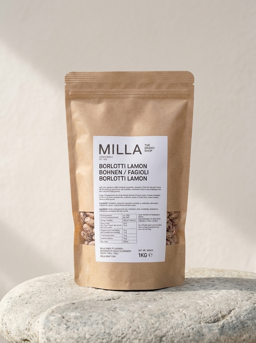 Borlotti Lamon Bohnen 1 kg - MILLA Standbodenbeutel