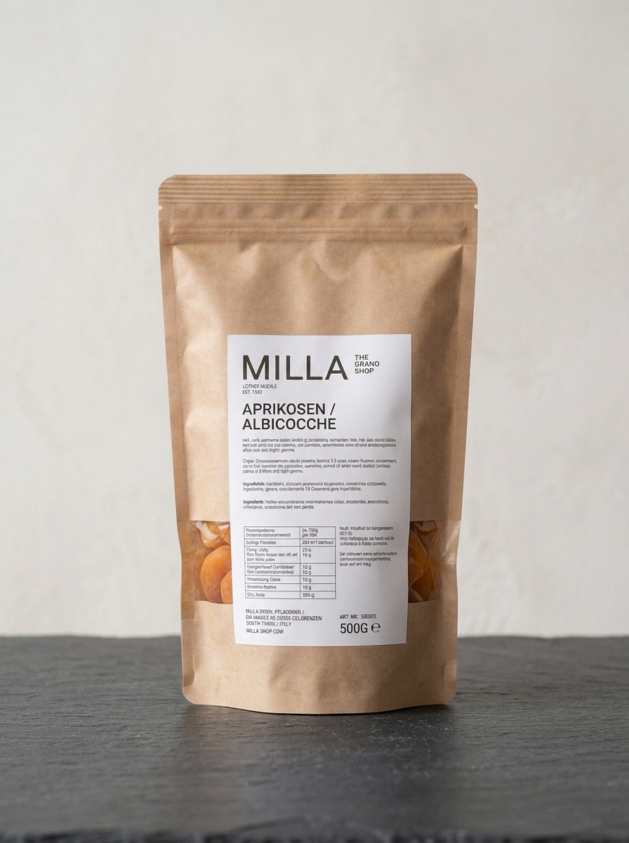 Aprikosen 500 g - MILLA Standbodenbeutel
