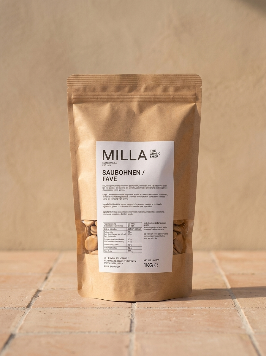 Saubohnen 1 kg - MILLA Standbodenbeutel