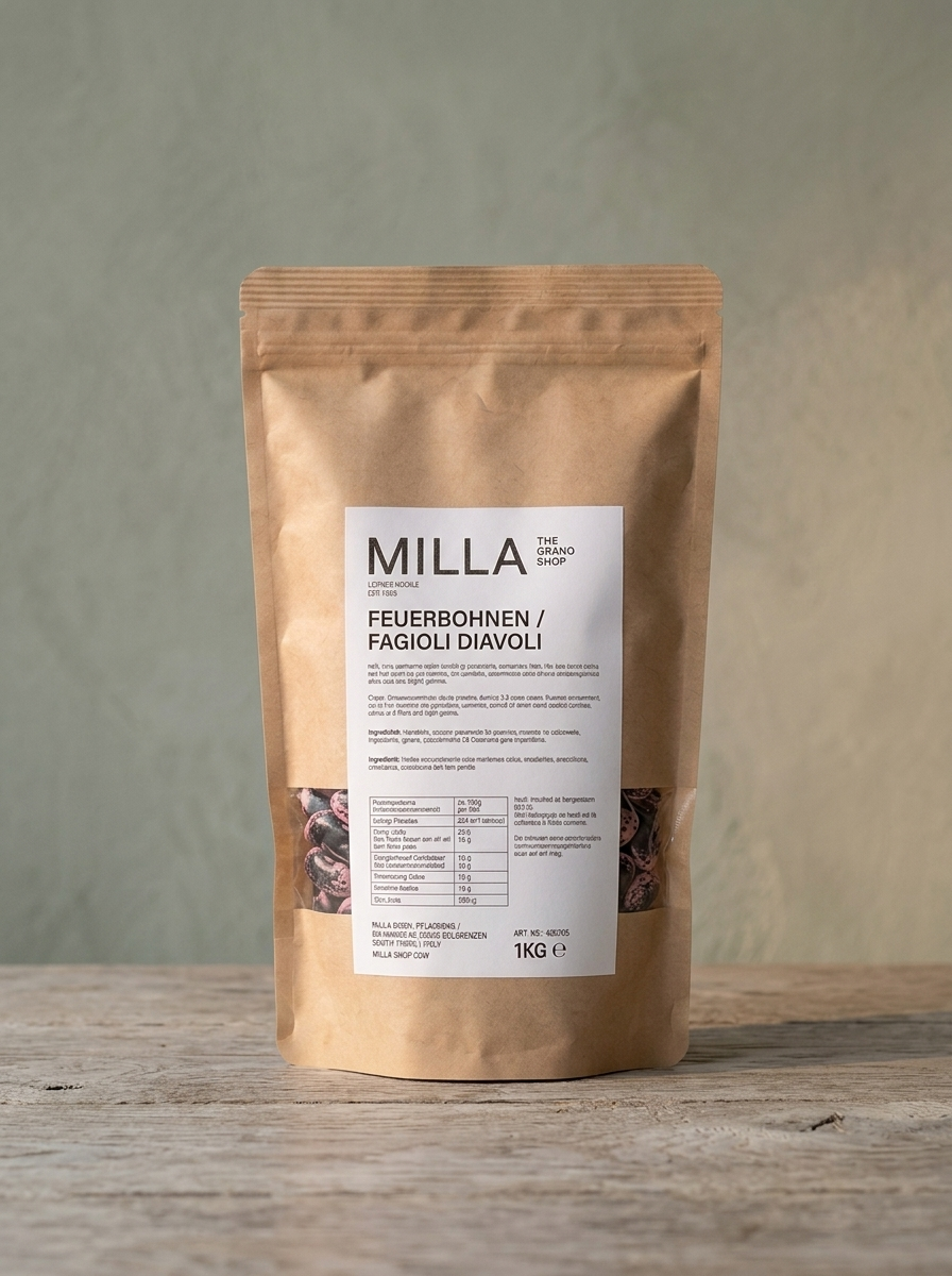 Feuerbohnen 1 kg - MILLA Standbodenbeutel