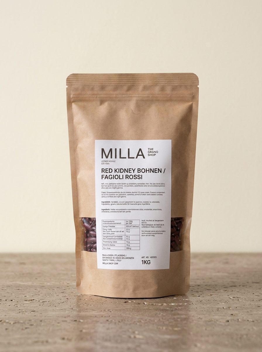 Red Kidney Bohnen 1 kg - MILLA Standbodenbeutel