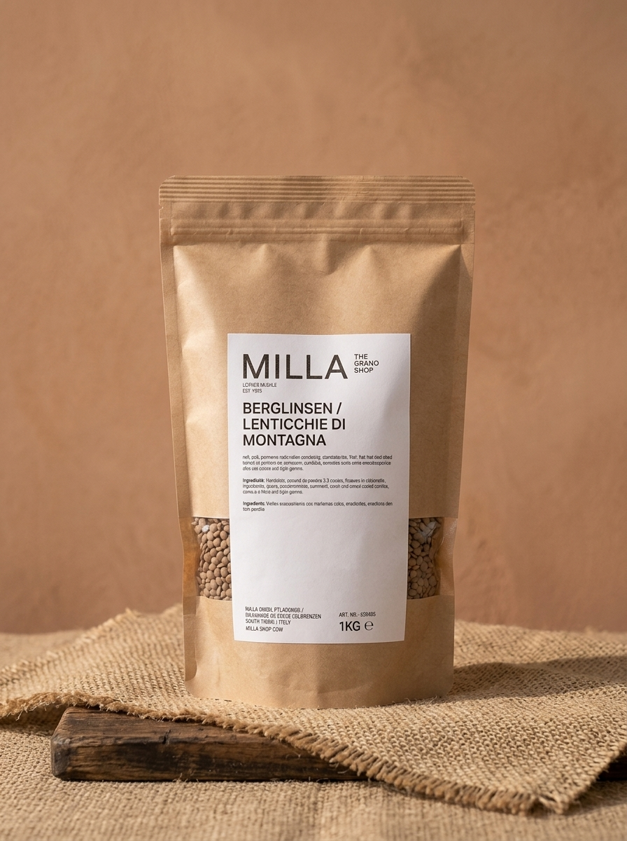 Berglinsen 1 kg - MILLA Standbodenbeutel