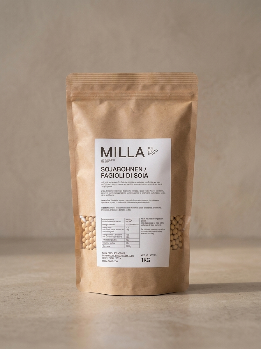 Sojabohnen 1 kg - MILLA Standbodenbeutel