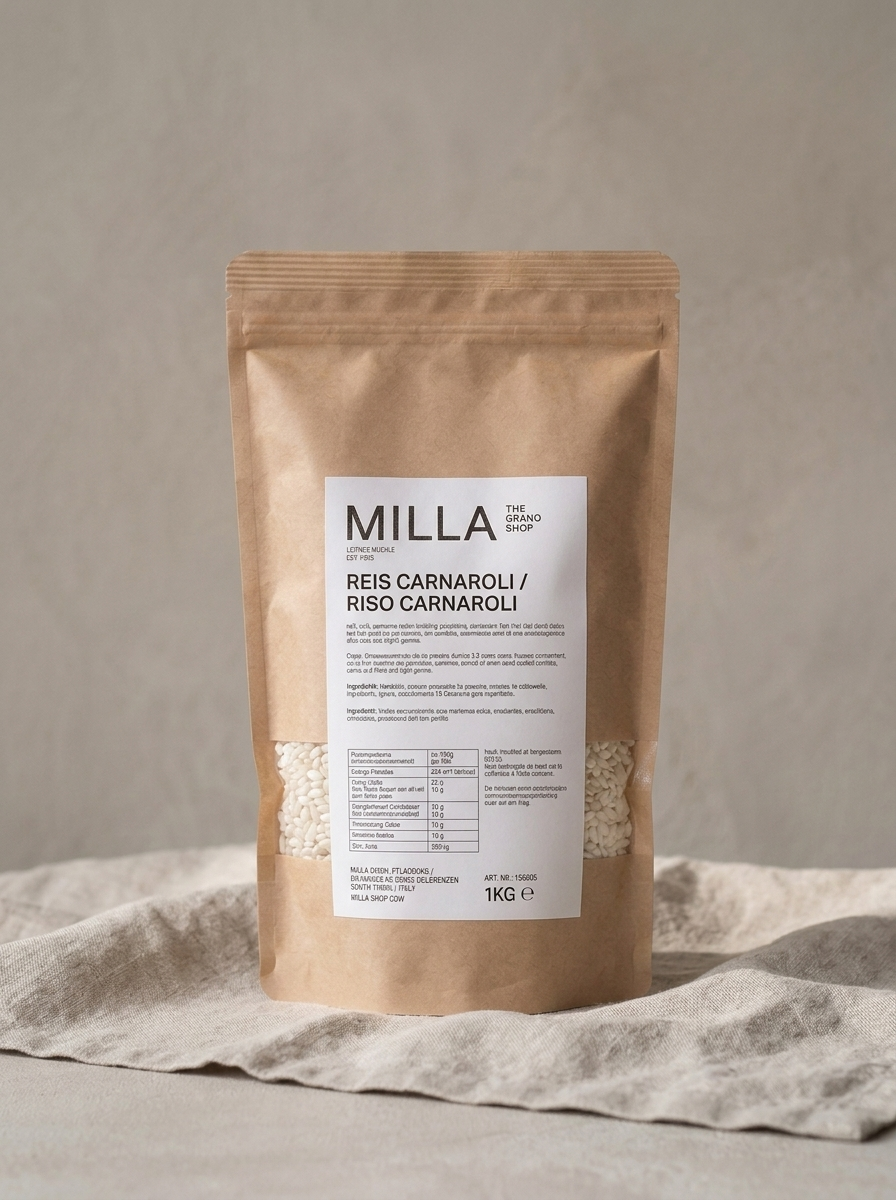 Reis Carnaroli 1 kg - MILLA Standbodenbeutel