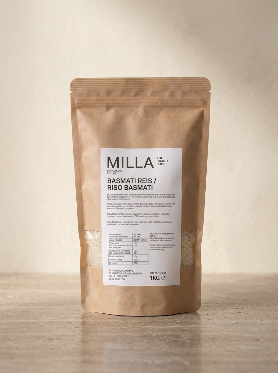 Basmati Reis 1 kg - MILLA Standbodenbeutel