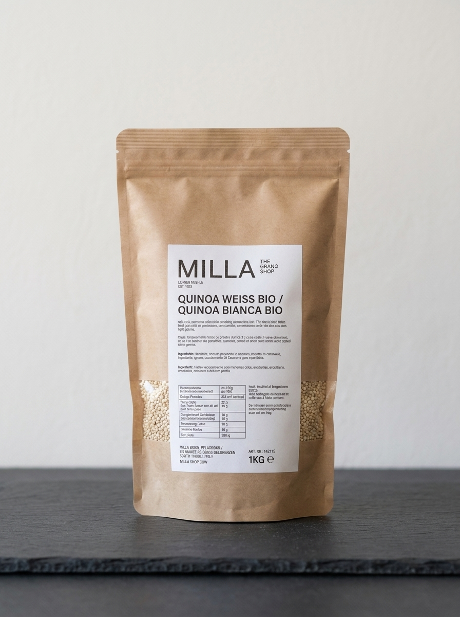 Quinoa weiss Bio 1 kg - MILLA Standbodenbeutel