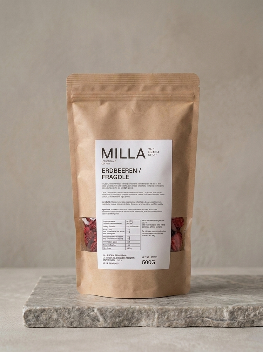 Erdbeeren 500 g - MILLA Standbodenbeutel