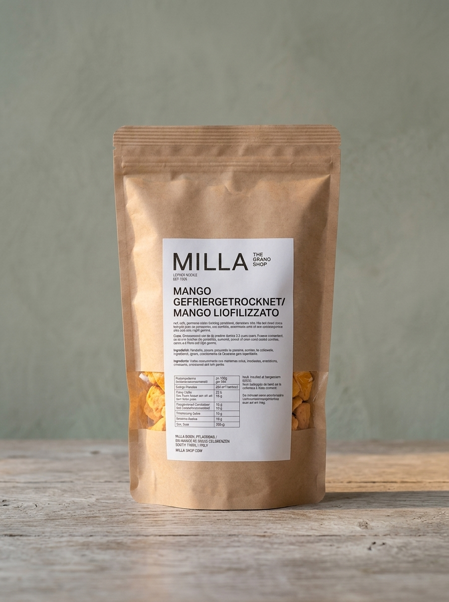 Mango gefriergetrocknet 200 g - MILLA Standbodenbeutel