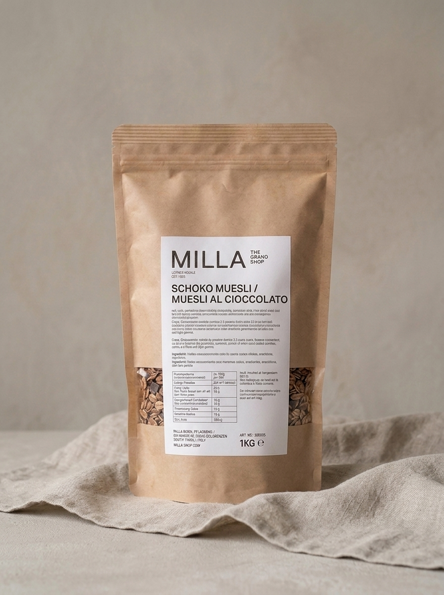 Schoko Muesli 1 kg - MILLA Standbodenbeutel