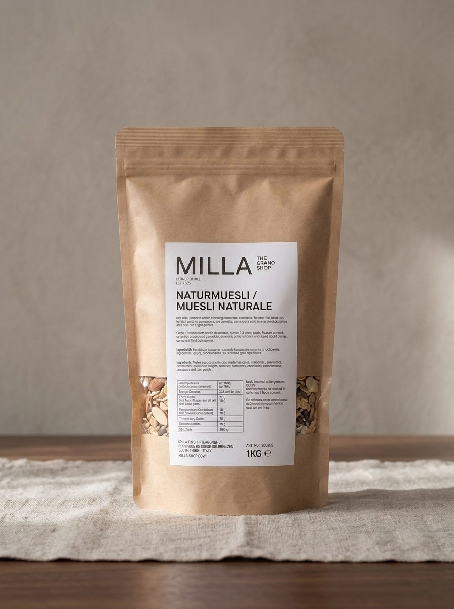 Natur Muesli 1 kg - MILLA Standbodenbeutel