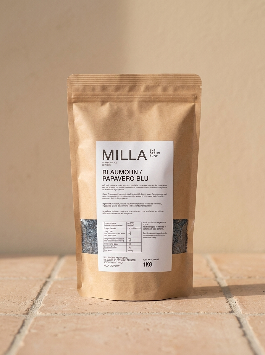 Blaumohn 1 kg - MILLA Standbodenbeutel