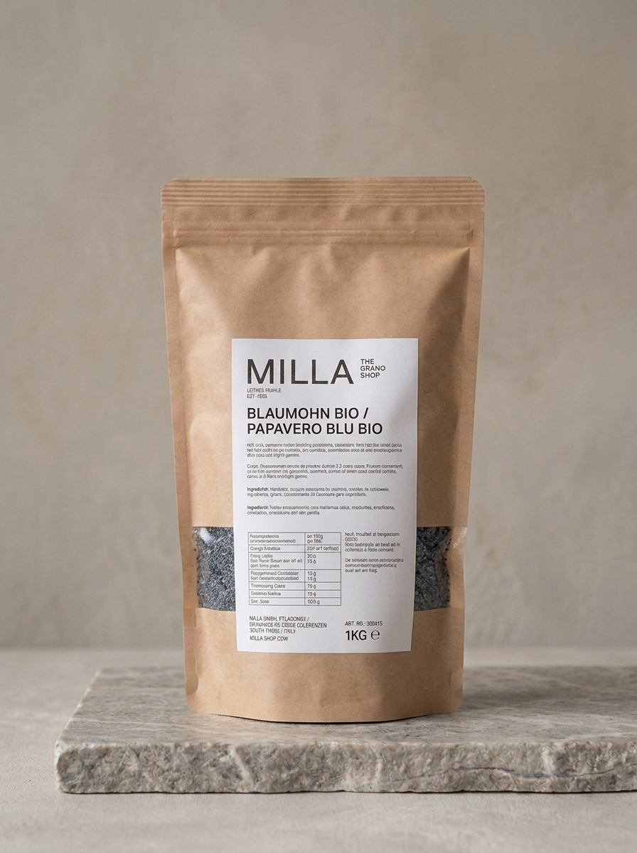 Blaumohn Bio 1 kg - MILLA Standbodenbeutel