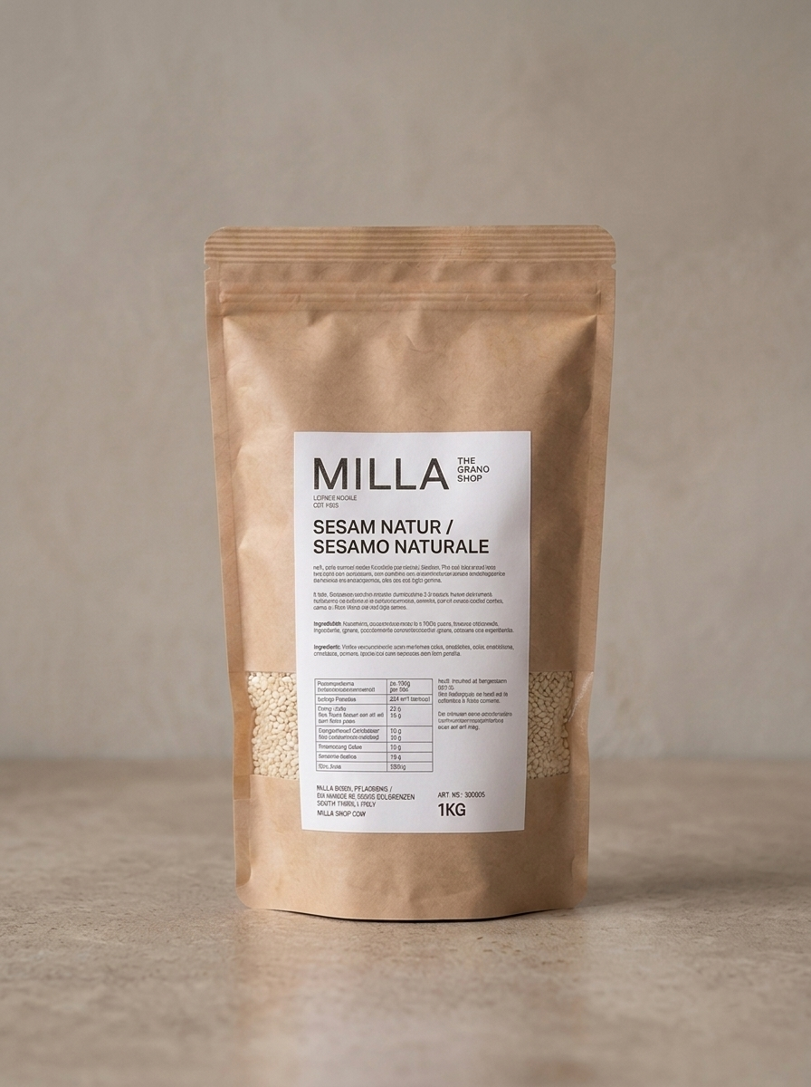 Sesam natur 1 kg - MILLA Standbodenbeutel