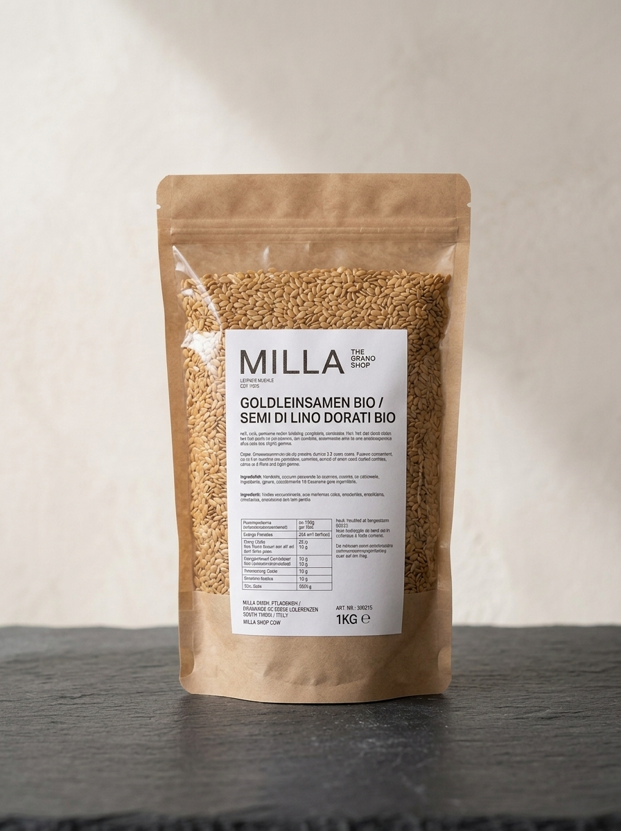 Goldleinsamen Bio 1 kg - MILLA Standbodenbeutel