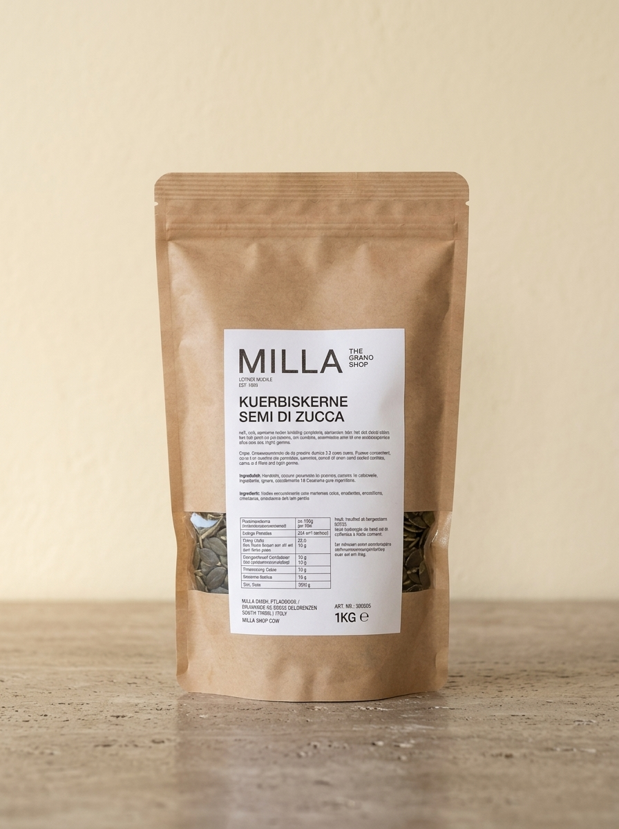Kuerbiskerne Steiermark 1 kg - MILLA Standbodenbeutel