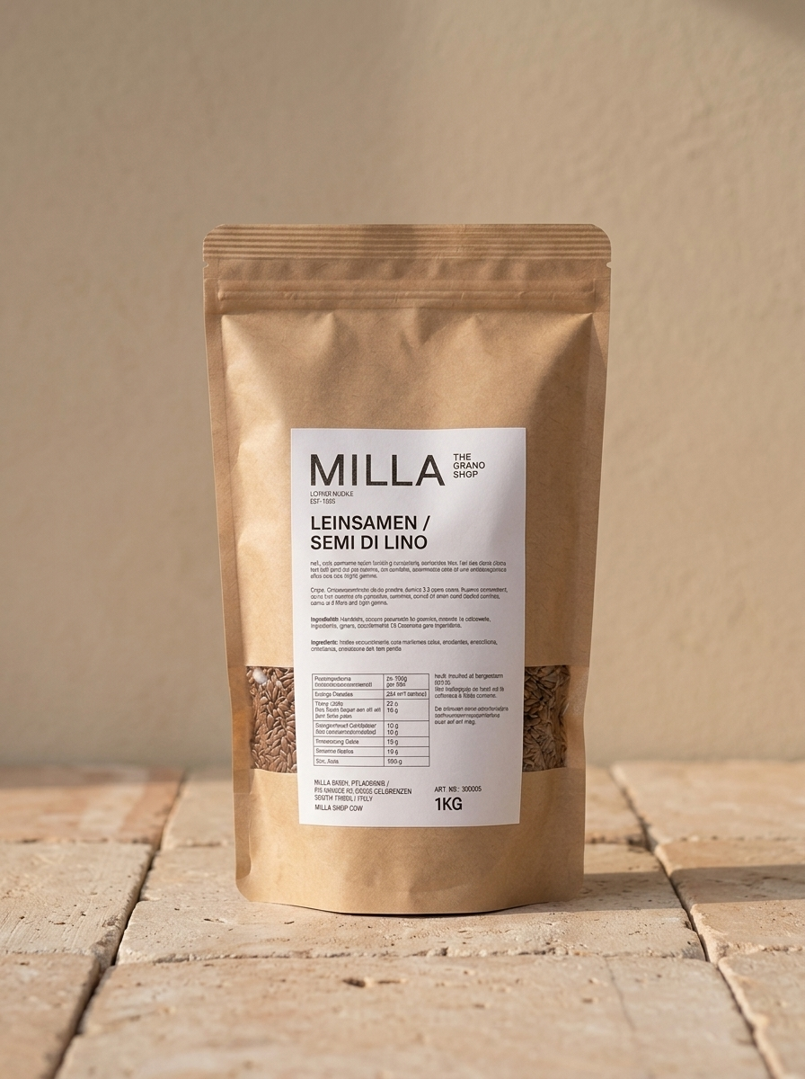 Leinsamen 1 kg - MILLA Standbodenbeutel