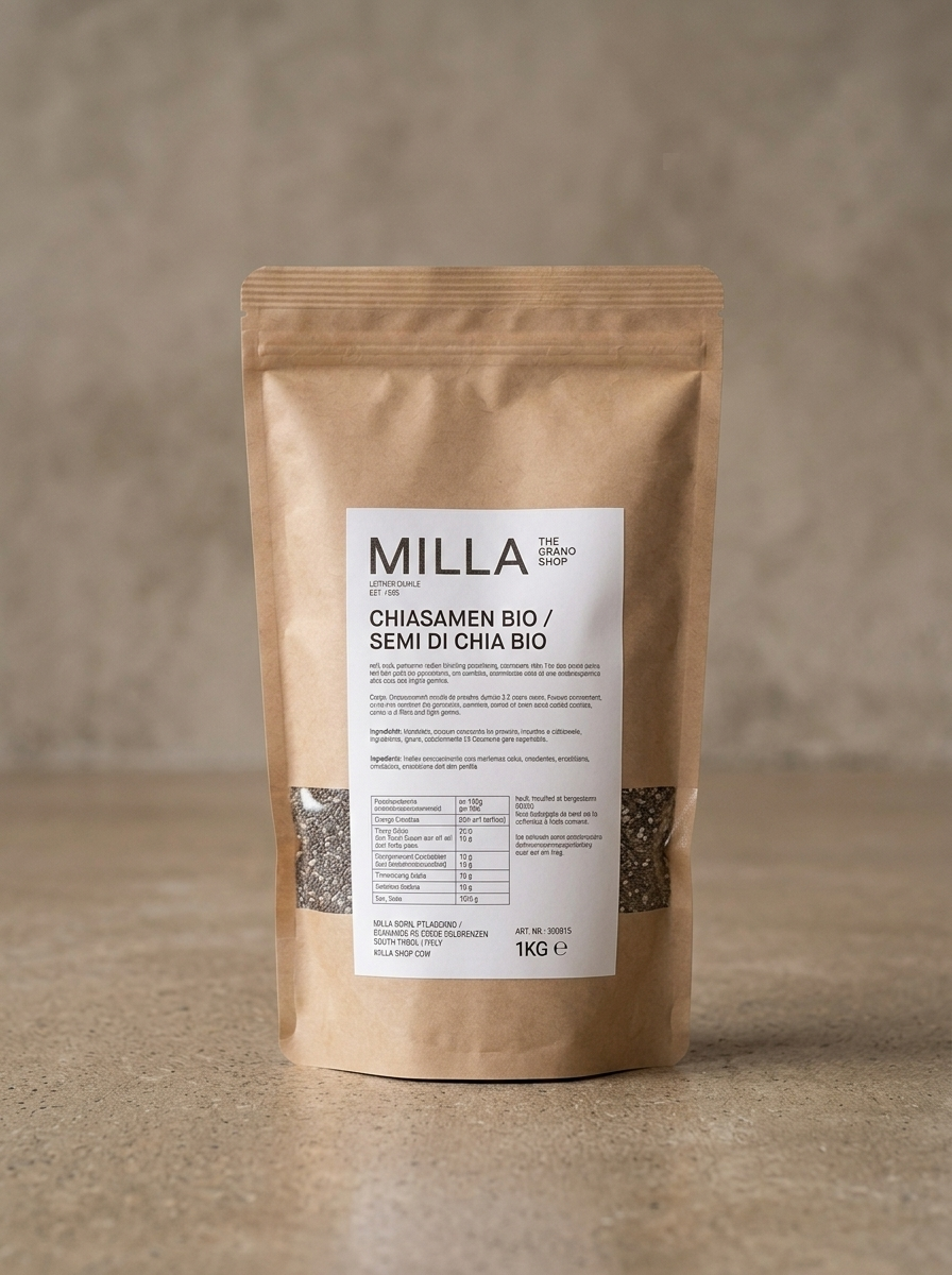 Chiasamen Bio 1 kg - MILLA Standbodenbeutel