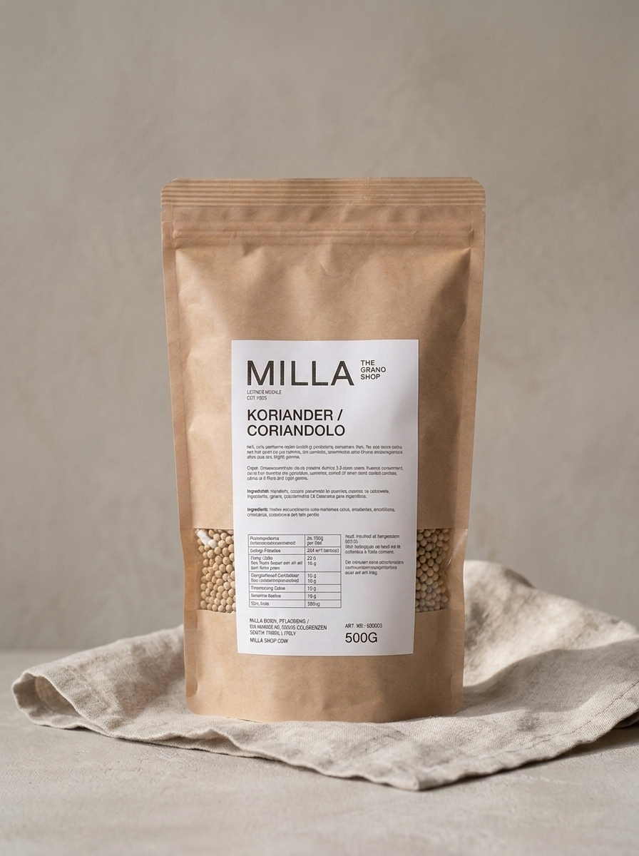 Koriander 500 g - MILLA Standbodenbeutel