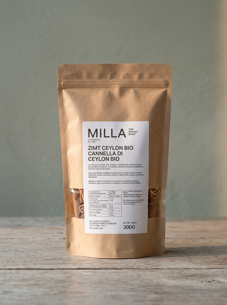 Zimt Ceylon Bio 300 g - MILLA Standbodenbeutel