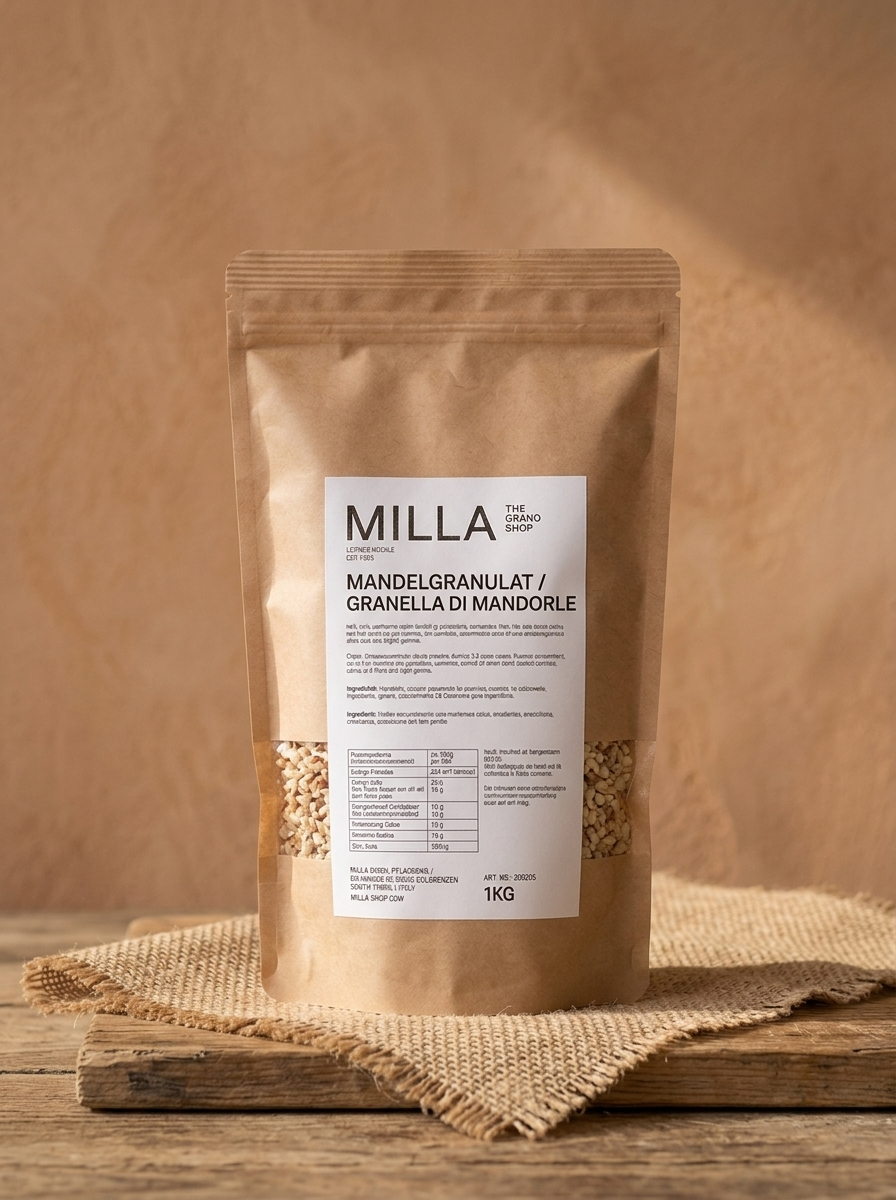 Mandelgranulat 1 kg - MILLA Standbodenbeutel