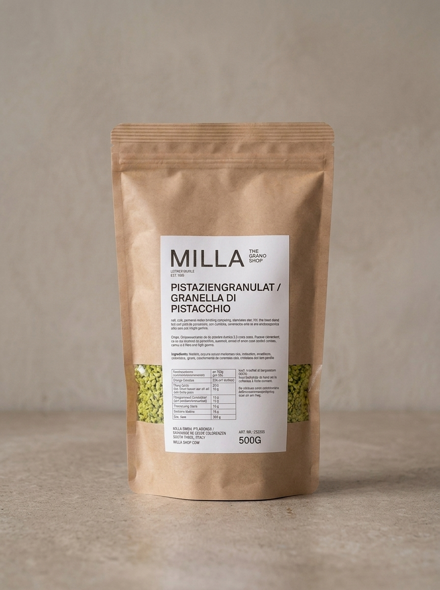 Pistaziengranulat 500 g - MILLA Standbodenbeutel