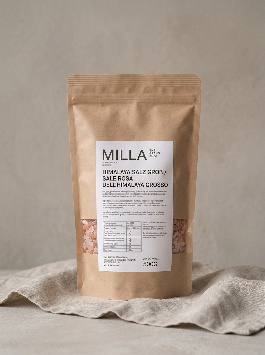 Himalaya Salz grob 500 g - MILLA Standbodenbeutel