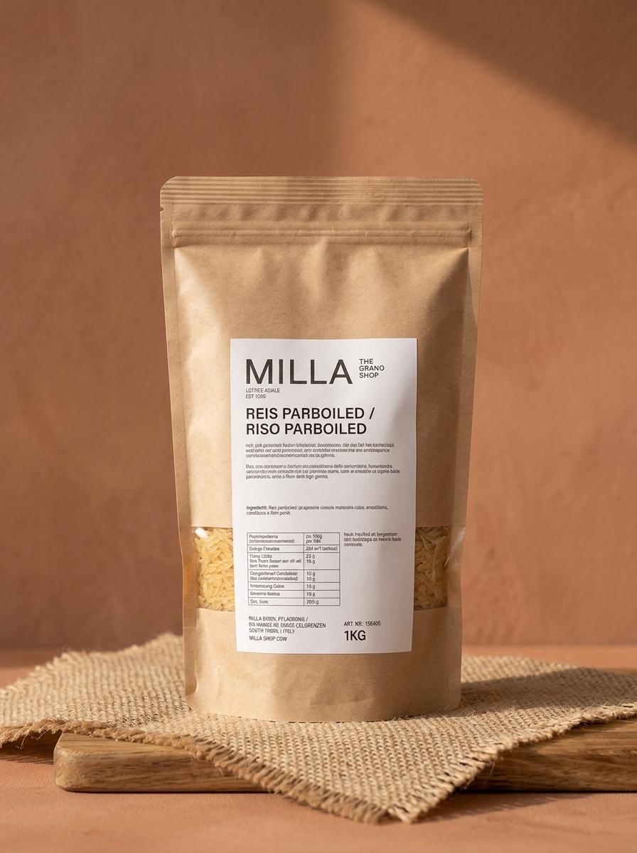 Reis Parboiled 1 kg - MILLA Standbodenbeutel