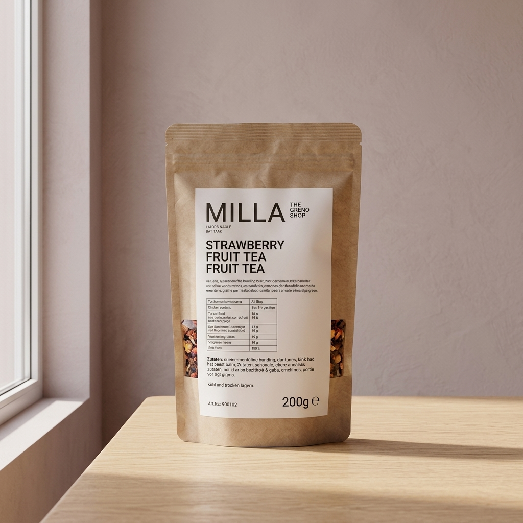 MILLA Früchtetee Erdbeere 200 g Standbodenbeutel