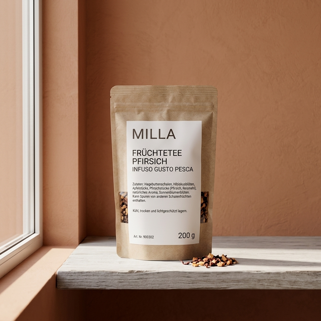MILLA Früchtetee Pfirsich 200 g Standbodenbeutel