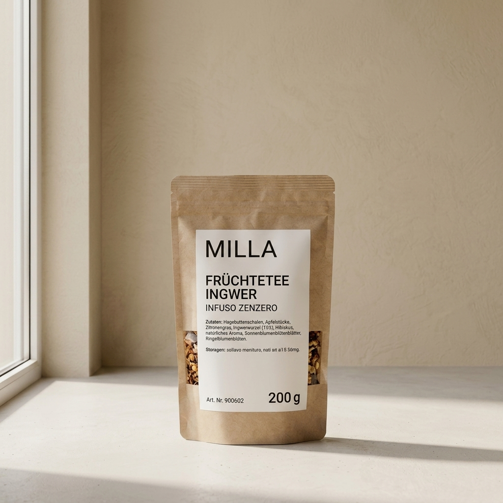 MILLA Früchtetee Ingwer 200 g Standbodenbeutel